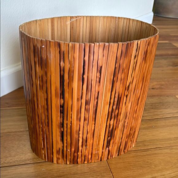 MCM Bamboo wastebasket - Picture 1 of 5